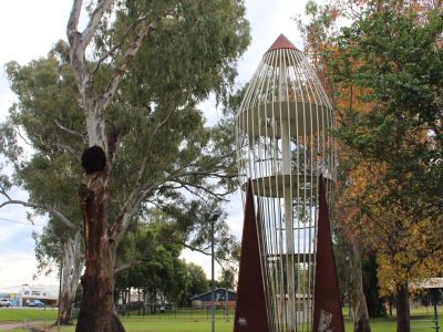 Photo of the Moree Rocket in the park