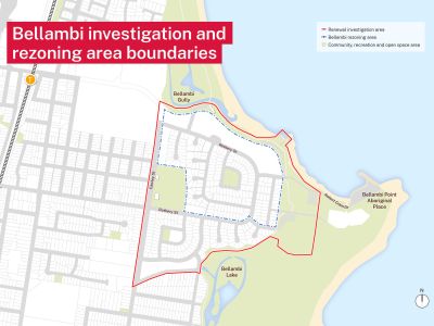 Bellambi investigation and rezoning area boundaries